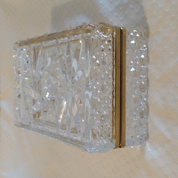 Vintage Cut Crystal Jewelry Box - Picture 8 of 10